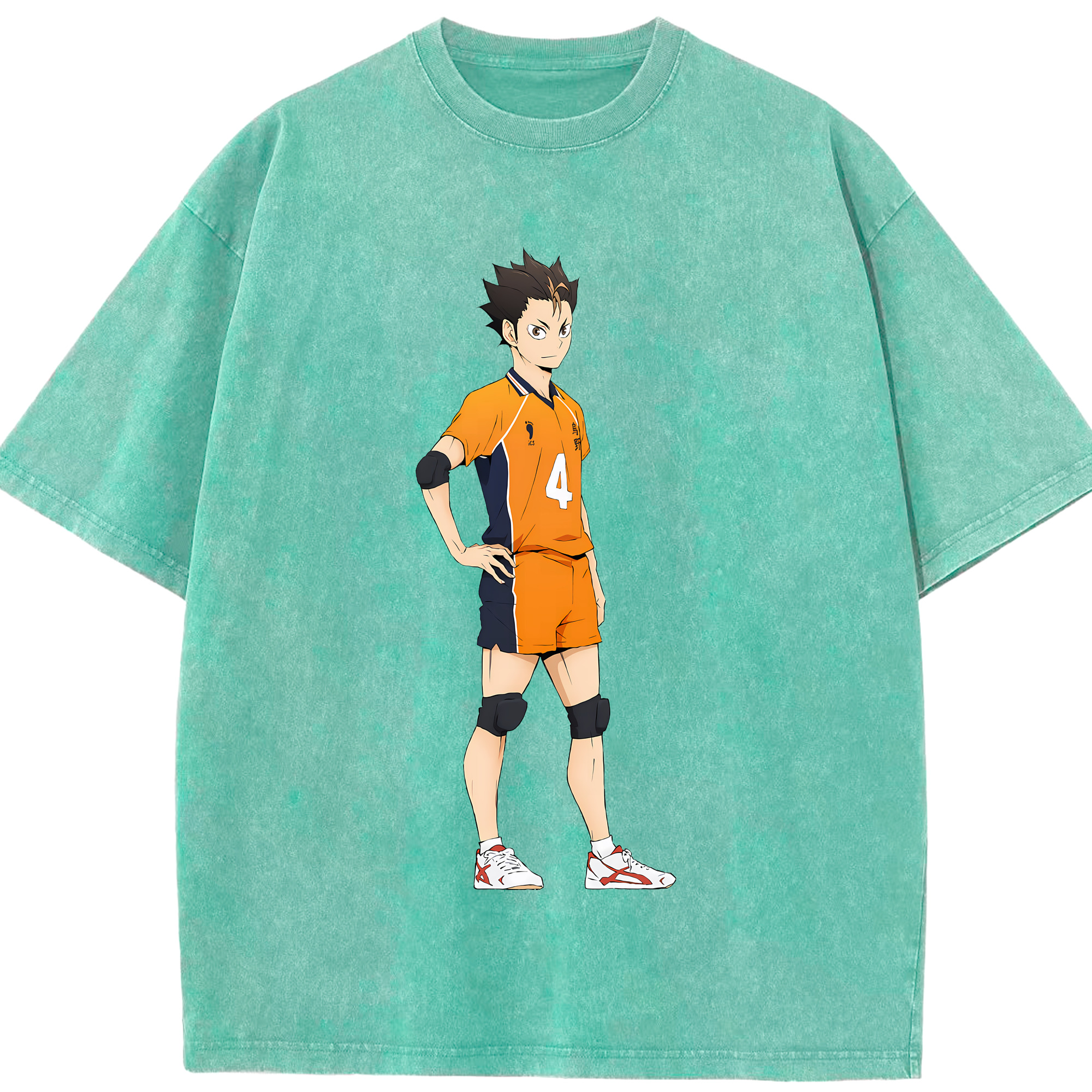 （画像用） ハイキュー!! Haikyu!! 綿100% ヴィンテージ風 半袖Tシャツ（フロントプリント）